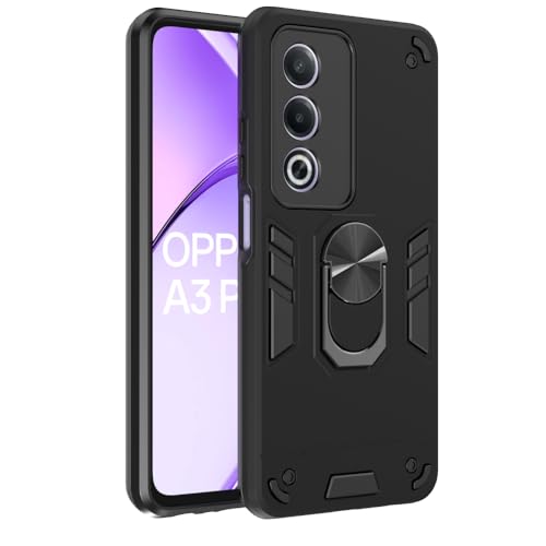Image of NDCOM for Oppo A3 Pro 5G Back Cover | Protective Oppo A3 Pro 5G Mobile Back Cover | Shockproof Ring Holder Case
