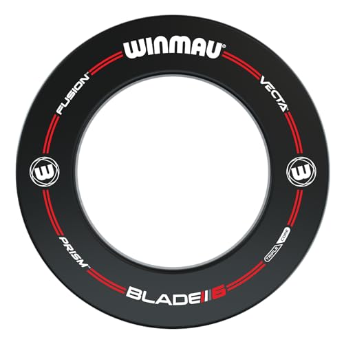 WINMAU Plasma Dartboard-Lichtpaket - Schwarzes 360-Grad-Licht mit schwarzer Pro-Line-Dartboard-Umrandung