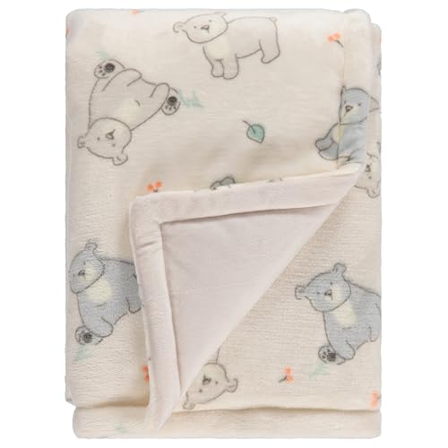 Image of 2-Ply Infant Blanket - Soft Fleece with Polyfill for Extra Fluffiness - Cozy and Warm Baby Blanket for Boys and Girls, 30x40 Inches - Dinosaur, Butterfly, Alphabet, Elephant, Bear Prints