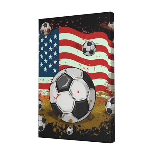 Toile de football drapeau américain poster mural pour habiller un mur vide