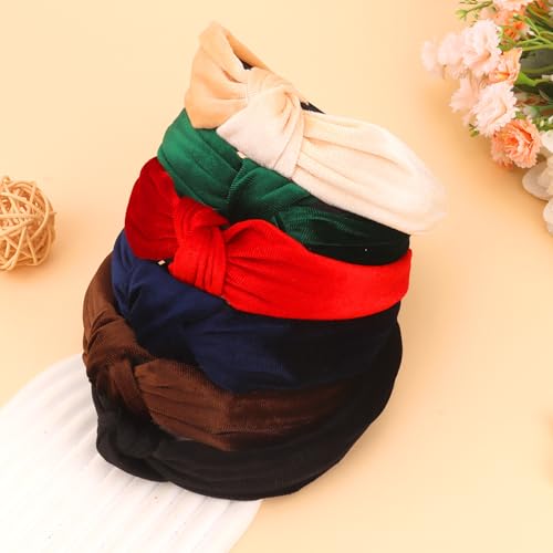 6 diademas anudadas de terciopelo para mujeres y niñas - 50% de descuento - Image 7