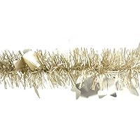 Weihnachtsgirlande 3m Altrosa - Lametta Girlande Mit Sternen Für Baum