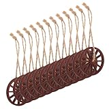 Fácil instalación: diseñada para una configuración sencilla, esta decoración de pared le permite transformar rápidamente su entorno de vida sin la necesidad de renovaciones , decoración retro occidental, rueda de madera colgante