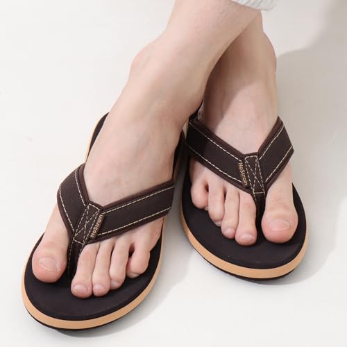 Image of NoStrain Men's Canvas Slippers, Flip Flops & Chappal - Angular Fit