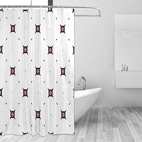 Rideau de douche en polyester de qualité supérieure au design abstrait - 5