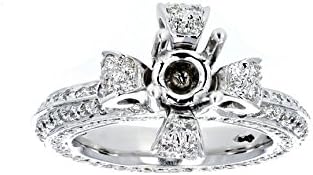 Engagement Setting Ring, 18Kt White Gold Diamond Engagement Setting Ring