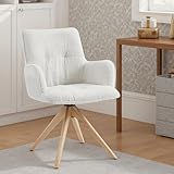 【Supportive】OTE tissu est ergonomique et doux au toucher, l'assise et le dossier sont remplis d'éponge haute densité.Le coussin de 7,5 cm d'épaisseur assure une bonne position assise. Cette chaise de bureau à domicile est une garantie pour votre travail et vos études à la maison !