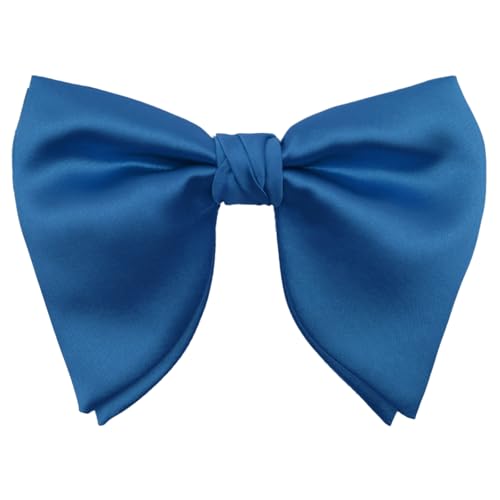 Image of Luckyvestir Oversized Bow Ties for Men, Pre Tied Clip on Men's Black Bowtie for Wedding Tuxedo Banquets Formal Wear