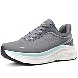 LUSWIN Men's Walking Shoes Lightweight Breathable Cushioning Running Shoes Athletic Tennis Workout Gym Non Slip Comfortable Fashion Sneakers,Grey EU43.5