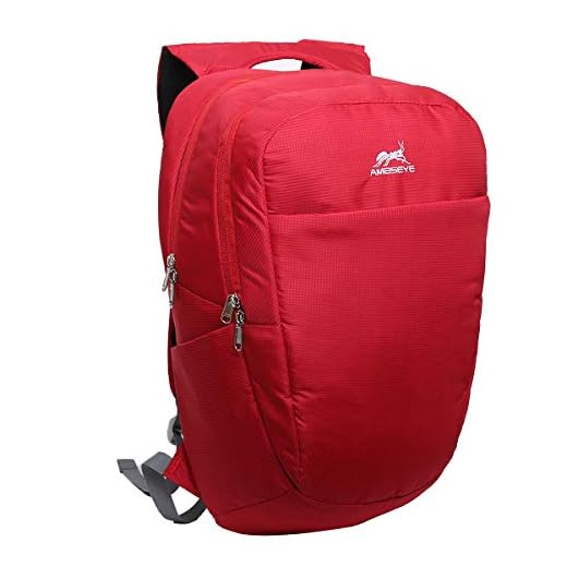 Local Lion 30L Mochilas de Montaña Ciclismo Ligero con Cubierta Impermeable Viajes al Aire Libre Senderismo Trekking Macutos de Acampada Marcha (Rojo)