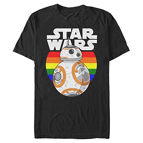 T-Shirt Star Wars Homme Arc-en-Ciel en Coton Noir Coupe Standard