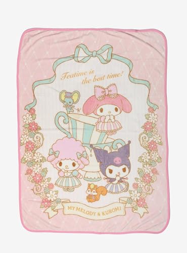 Hot Topic My Melody Kuromi My Sweet Piano Tea Throw Blanket Multi None