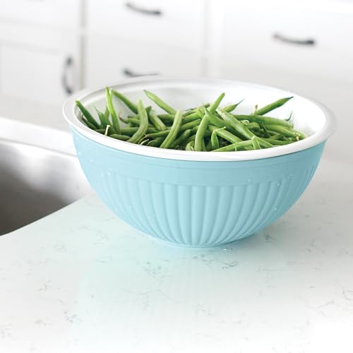 Nordic Ware ensemble passoire 2 en 1 blanc et bleu cuisine durable