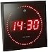 Lunartec Elektronische Wanduhr: LED-Funk-Wanduhr mit Sekunden-Lauflicht durch rote LEDs (Digitale Funk Wanduhr LED)