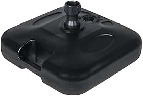 Base para Guarda Sol Sombreiro Suporte Preto Ombrelone 18kg de Piscina Chão