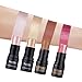 SUMEITANG 4PCS Contour Stick - Highlighter And Cream Blush Stick 4 Colors Kit - Moisturizer, Face Brightens & Shades Pencil, Facial Shaping Makeup Sticks for Older Women & Mature Skin