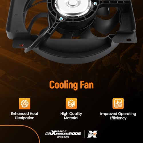 Image of maXpeedingrods Radiator Cooling Fan Assembly for Jeep Cherokee 1997 1998 1999 2000 2001, 67400782 52028337AC 620560