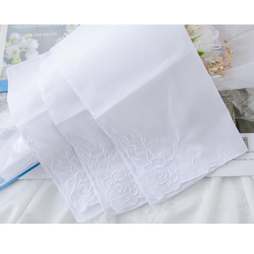 Image of Lace Cotton White Handkerchiefs Perfect Wedding Bulk