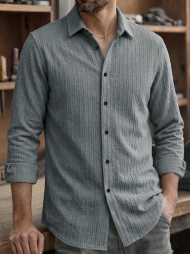 Image of Noble Monk Men's Full Sleeve Shirt | Casual Formal Button Down Top | Regular Fit Stylish Wear | Comfortable Everyday Apparel