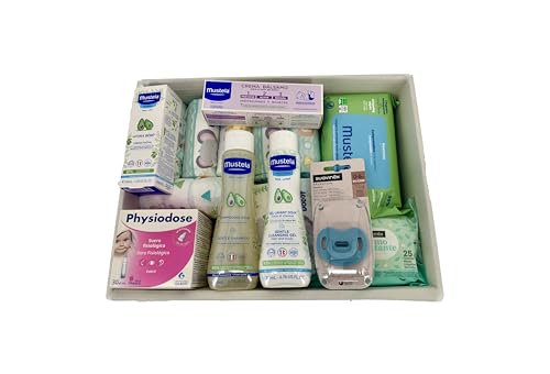 MomentosGourmet - Canastilla Bebé Recién Nacido especial | Incluye Gel, Champú, Cremas, Jabón, Hidratante y Más | Chupete Suavinex 0-6 Meses | 10 Pañales Talla 2