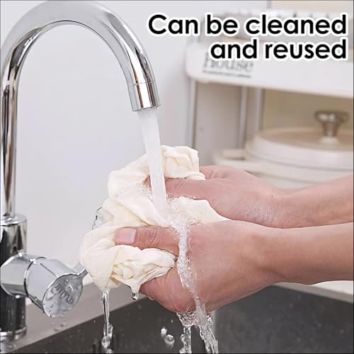 Image of 10 Pcs Cheese Cloths, SGS Tested 100% Unbleached Cotton, 20x20 Inch Grade 100 Reusable Cheese Cloth With Ultra-Fine Mesh, Reusable Muslin Cheesecloth for Straining,Juicing,Cooking Turkey, Baking