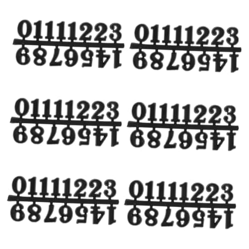 Vaguelly 6セットデジタル時計 数字 交換用アラビア数字パーツ 寝室 リビング用 壁掛け時計アクセサリー の耐久プラスチック製
