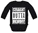 Produktbild Geschenkidee Gangster Hip Hop Strampler Bio Baumwoll Baby Body langarm Straight Outta Mommy, Größe: 6-12 Monate,Black