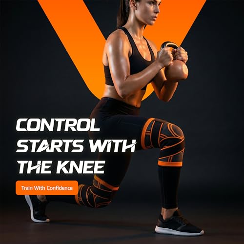 Image of Adjustable Knee Support with Compression & Stabilizing Wrap Straps | Compression Knee Supporter & Cap with Wrap Straps & Patella Support | Breathable 2 In 1 Knee & Patella Sleeve for Gym, Sports, Running, Walking & Daily Use for Men & Women (Universal Size (Pair))