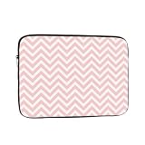 Coral Preppy Zigzag Chevron Laptop Sleeve Case, Shockproof Protective Laptop Cover Briefcase Carrying Computer Bag 13 inch
