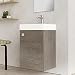 Baikal 280034036, Mueble de baño pequeño con Lavabo cerámico y Espejo, de...