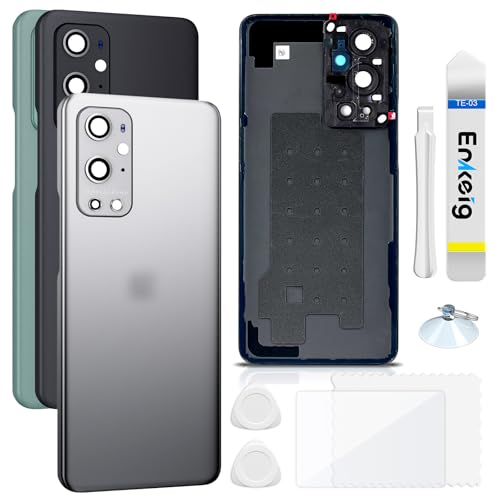 Vitre Arrière pour OnePlus 9 Pro Argent Couvercle de Batterie Remplacement Coque Face Arrière