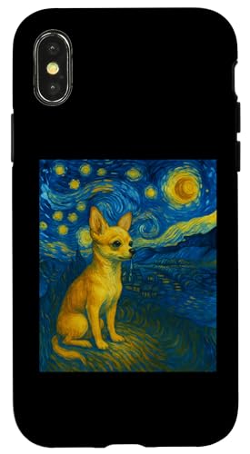 Chihuahua Puppy van Gogh ゴッホ風のかわいいチワワ ? 犬愛好家のためのアート スマホケース iPhone X/XS 用