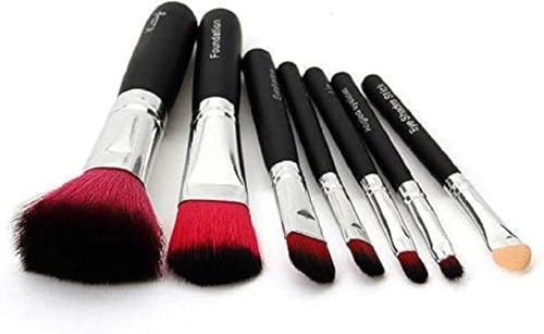 Image of SHISHI TYA Fashion 6155 Multicolour Makeup Kit with 7Pcs Black Makeup Brushes with 1 Pink Beauty Makeup Blender - (Pack of 9)