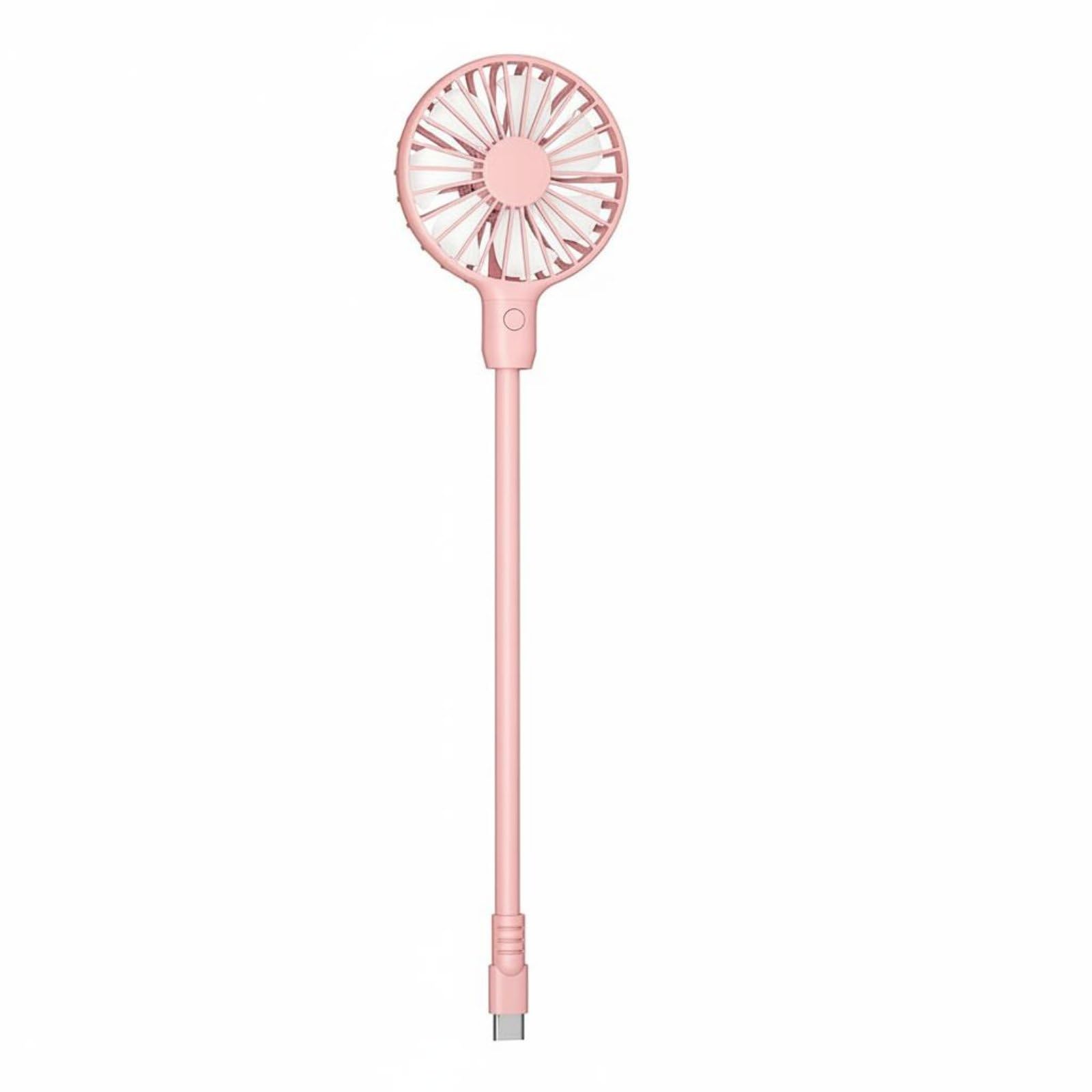 Lightweight and Compact USB C Phone Fan Soft Safe Blades Mini Phone Fan Low Power Consumption Strong Wind for Students, Commuters, Gamers, Dormitory, Office, Travel, Camping, Pink-image-39