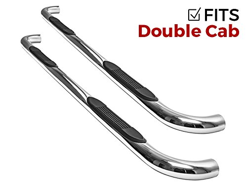 Ionic 3" Stainless (fits) 2007-2018 Toyota Tundra Double Cab Only Nerf Bars Side