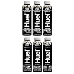 Huel Black Edition Ready-to-Drink | Cookies & Cream High Protein Drink | 35g Protein Per Bottle | Not Just A Meal Replacement Shake | Complete Nutrition, Gluten-Free | (Pack of 6, Each 500ml)
