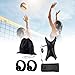 EHJRE Volleyball Training Equipment Solo Practice Volleyball Serve Trainer for Setting, Black Set