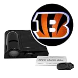 Sporticulture NFL American Football Cincinnati Bengals - Car Door Lights Logo Shadow Display - Car Accessories with One Team Logo Slide - Compatible for Most Car Models - Battery Powered, 2.5” x 2.5”