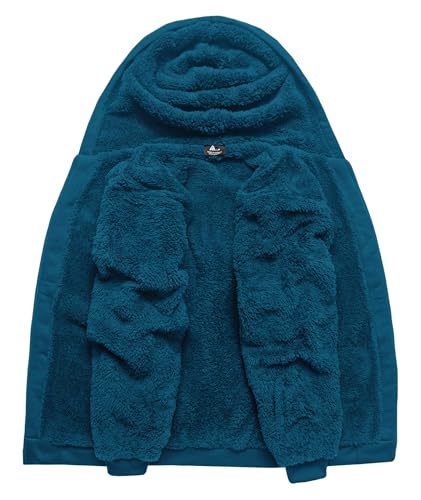 Image of SCODI Hoodies for Men Heavyweight Fleece Sweatshirt - Full Zip Up Thick Sherpa Lined Hooded Sweatshirts