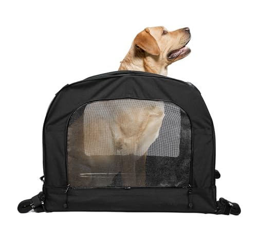 DEEMEED Pet Bag Capsule XL – Largest Motorcycle Dog Carrier for Dogs up to 36 KG, Durable Cordura Fabric, Advanced Ventilation, All-Weather Design, Versatile for Motorbike and Car Use