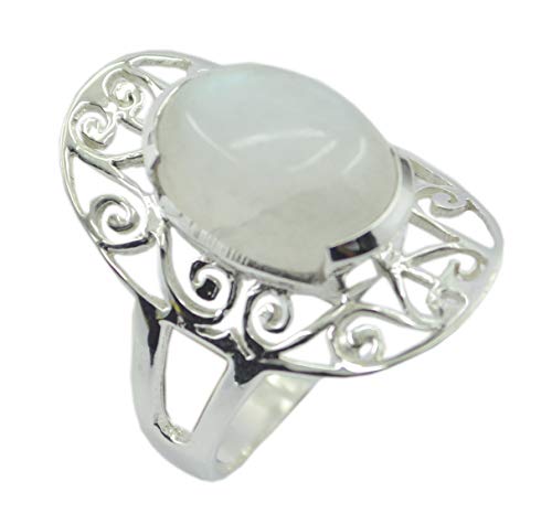 Bague pierre de lune argent 925 sterlingsilber naturelle