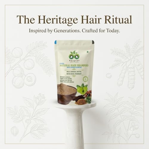 Image of Natural Hair Wash Powder | The Heritage Hair Ritual | Amla, Reetha, Shikakai, Methi & Rosemary Botanical Blend | Sulphate-Free Powder Shampoo Alternative | Helps Reduce Hair Fall & Dandruff | Supports Stronger, Healthier Looking Hair | 1000 g