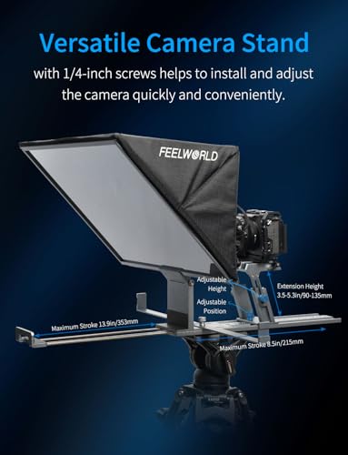 Image of FEELWORLD TP21 21 inch Professional Teleprompter for Up to 21 inch Tablet ipad