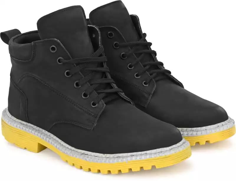 Image of WALK-WISE Suede Leather Lace Up Casual Boots for Men