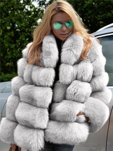 Ownwfeat Winter Fur Coat Women Fluffy Jacket Stand Collar Fur3