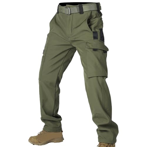 Men's Hiking Cargo Pants Joggers Sweatpants Work Sports Loose Fit Straight Casual Trousers with Multi Pockets3