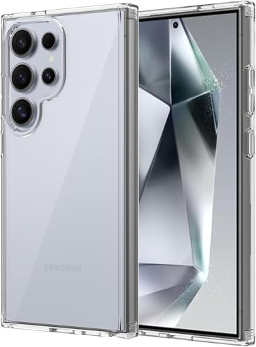 Image of ClearShield Transparent Back Cover for Samsung Galaxy S24 Ultra 5G, Hybrid PC & TPU Shockproof Design, 360 Degree Protection Crystal Clear Case, Anti-Scratch Armor Mobile Phone Cover