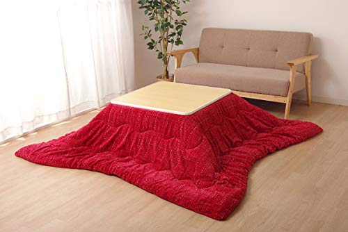 イケヒコ・コーポレーション こたつ掛けふとん 正方形 ノート レッド 約190×190㎝ #6832909