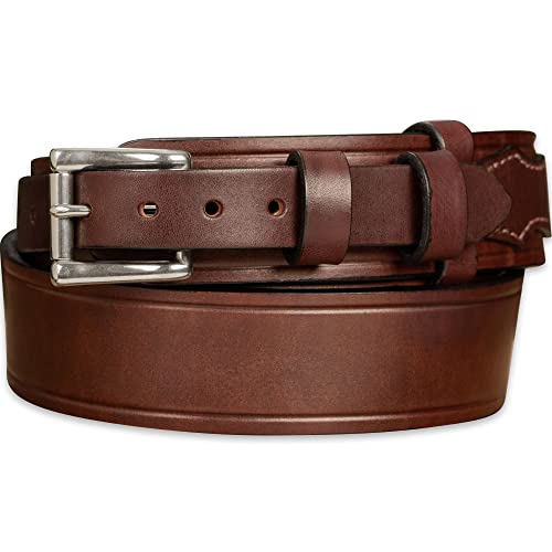 Bullhide Belts Mens Leather Belt for Work, Casual, Dress, 1.75