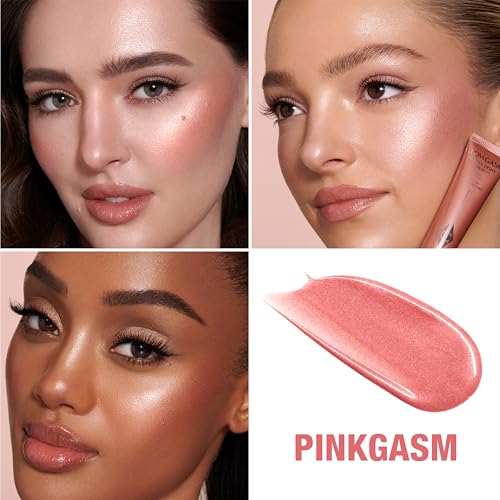 Charlotte Tilbury Hollywood Superstar Glow Makeup Kit - Limited-Edition Mini Beauty Light Wand Duo in Pinkgasm & Spotlight - Dewy Highlighter & Blush with Glow Gel Technology